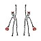 Large Rhinestone Skeleton Halloween Earrings