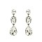 FASHIONABLE 3 STONE DANGLY RHINESTONE EARRING SL23918