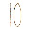 STYLISH 90MM MEMORY WIRE STONE HOOP EARRING