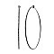 STYLISH 90MM MEMORY WIRE STONE HOOP EARRING