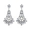 FASHIONABLE DANGLY RHINESTONE POST EARRING SL24538