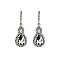 Trendy Double Teardrop Gem Dangly Earrings SL24543