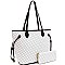CHECKERED TOTE WALLET SET