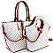 2 IN 1 CHECKERED TOTE SET