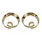 Fashionable Gold Popular Round Rolled Metal Earring SL25107