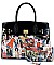 Obama Magazine Print - 2 in 1 Classy Magazine Satchel Handbag Design JP26054