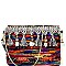 Tassel Pompom Accent Multi-Color Fur Thread Clutch MH-2610-1