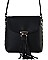 Fashionable Cross Body Bag Accented With Studs and Tassel JPRM8045