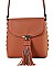 Fashionable Cross Body Bag Accented With Studs and Tassel JPRM8045