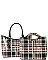 Plaid Check 2Pc Classic Handbags Set