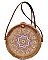 Women's Round Bamboo Straw Woven Shoulder Bag JPBGA-82637