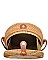 Women's Round Bamboo Straw Woven Shoulder Bag JPBGA-82637