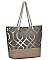 Ladies' Circle Vector Abstract Design Handle Satchel Handbags Shoulder Bag Tote Purse JPBGT-81783