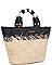 MODISH NICOLE LEE NATALYA COLOR BLOCK STRAW SHOPPER BAG JP26676