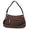 Crocodile Look Studded Shoulder Bag