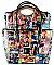 Obama Print 2-In-1 Handbag With Gold Embellishments JP28-MP3612