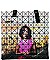 MICHELLE OBAMA FASHION MAGAZINE PRINT FAUX LEATHER HANDBAG JP28-PB9601 MT