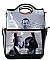 The Obamas 2 In 1 Fashion Magazine Print Patent Faux Leather Handbag With Gold Embellishments JP2...