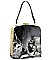 Obama Magazine Print - Fashion Magazine Print Faux Patent Leather Handbag With Gold Harware JP28P...