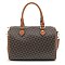 2-in-1 Geometric Monogram Boston Bag Set