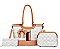3 IN 1 Monogram Tote With Sholder Bag & Wallet