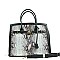 Celebrity Snake Print Padlock Over-sized Boutique Tote- Limited Quantity