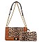 2 In 1 Leopard Shoulder -Cross-Body Bag with Wallet