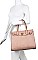 3 IN 1 KEYLOCK DESIGN PLAIN SATCHEL SET