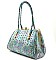 AMAZING SNAKE PRINT JEWEL TOP STONED SATCHEL & TOTE