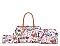 Graffiti HEART -LOVE Print 3-Pieces Set Boston Satchel - 3 IN ONE