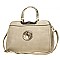 METAL HANDLE EMBLEM TOTE