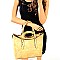 3S1251-LP Hardware Accent 3 in 1 Tote SET with Wallet