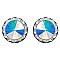 Chic 11MM Rondelle Swarovski Crystal Post Earrings SL40003