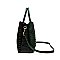 Croc Triple Compartment Satchel Bag