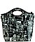 MICHELLE OBAMA FASHION MAGAZINE FAUX PATENT LEATHER HANDBAG WITH GOLD EMBELLISHMENTS JP41675