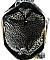 MICHELLE OBAMA FASHION MAGAZINE FAUX PATENT LEATHER HANDBAG WITH GOLD EMBELLISHMENTS JP41675