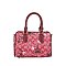 Oval Cherry Print Satchel