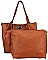 Turn Lock 3 in 1 Large Size Shoulder Tote Bag