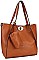 Turn Lock 3 in 1 Large Size Shoulder Tote Bag