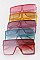Pack of 12 Square ASSORTED COLORS Tinted Sunglasses