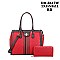 2 IN 1 Stylish Bee Accent Satchel Wallet Set