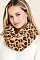 Pack of 12 Assorted Color Leopard Print Faux Fur Infinity Scarves