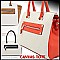 CANVAS-LINEN DAVID JONES HOT COLORS TOTE