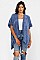 CHENILLE WITH POMS KIMONO CARDIGAN