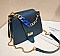 Chic Chain Handle Front Flap Cross Body Shoulder Bag