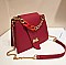 Chic Chain Handle Front Flap Cross Body Shoulder Bag