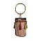 Tribal Design Tassel Accent Ring Handle Bucket Bag