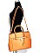 Padlock-Belted Accent Large Satchel For Fall