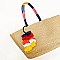 Straw POM POM Beach Bag