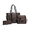 3 IN 1 STYLISH MODERN MONOGRAM TOTE CROSSBODY AND CLUTCH SET